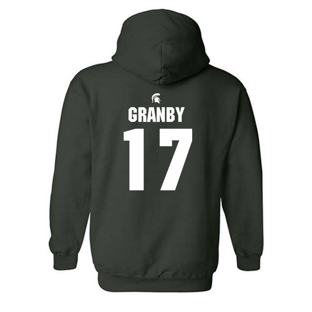 Michigan State - NCAA Football : Jonathan Granby - Generic Shersey Hooded Sweatshirt-1
