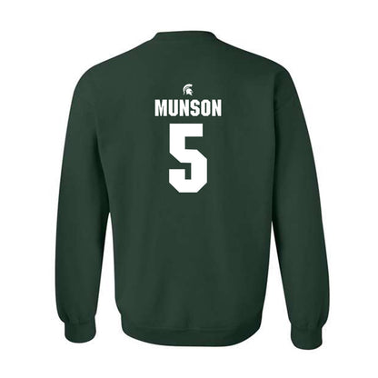 Michigan State - NCAA Men's Soccer : Brandon Munson - Generic Shersey Crewneck Sweatshirt-1