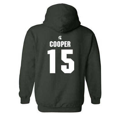 Michigan State - NCAA Men's Basketball : Carson Cooper - Generic Shersey Hooded Sweatshirt-1