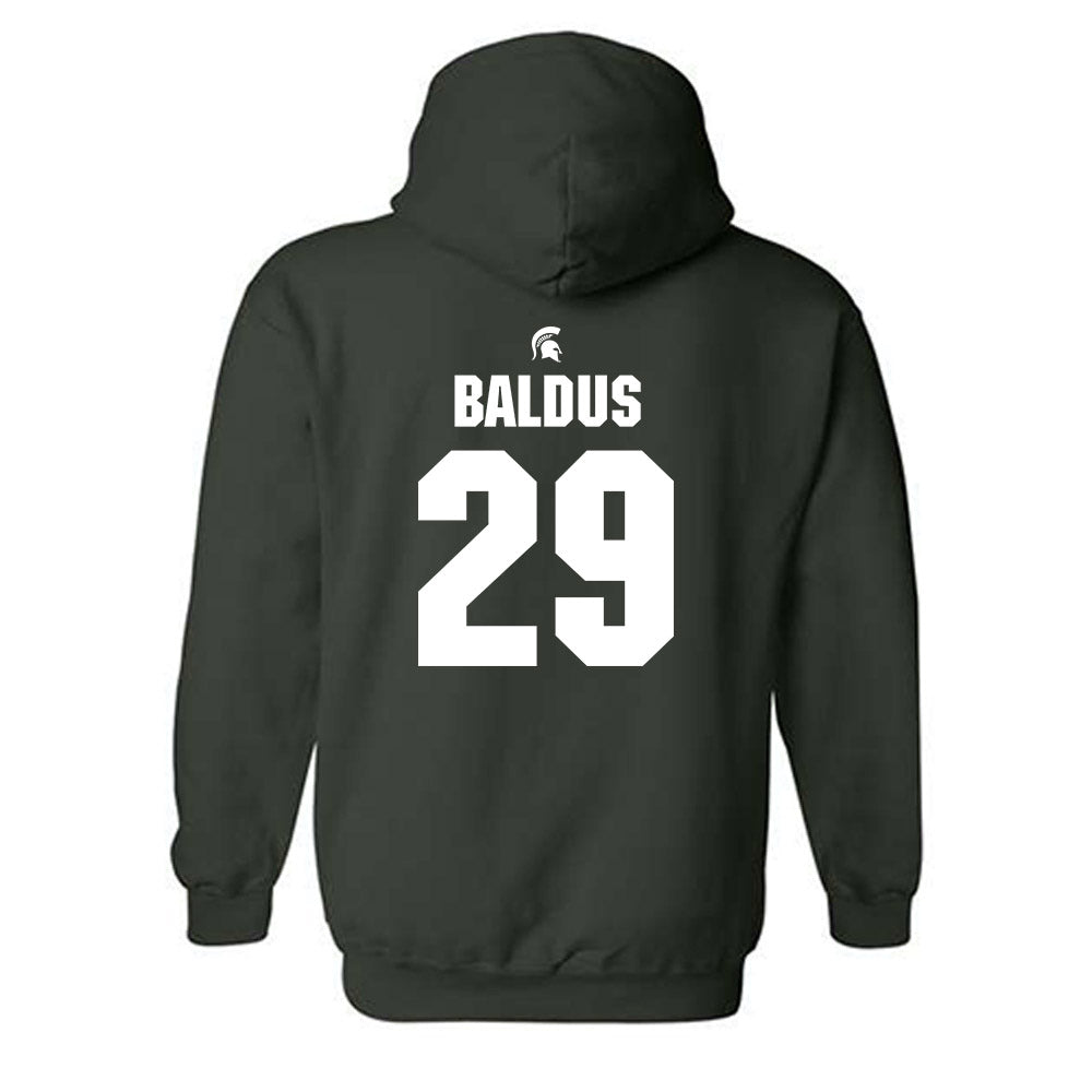 Michigan State - NCAA Women's Soccer : Addison Baldus - Generic Shersey Hooded Sweatshirt-1