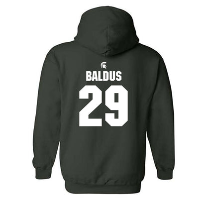 Michigan State - NCAA Women's Soccer : Addison Baldus - Generic Shersey Hooded Sweatshirt-1