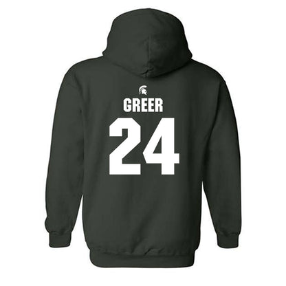 Michigan State - NCAA Softball : Hannah Greer - Generic Shersey Hooded Sweatshirt