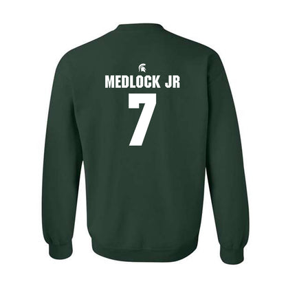 Michigan State - NCAA Men's Basketball : Carlos Medlock jr - Generic Shersey Crewneck Sweatshirt-1