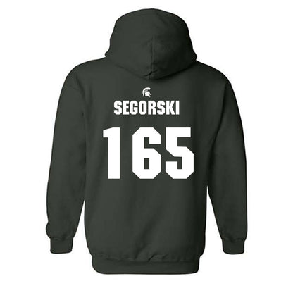 Michigan State - NCAA Wrestling : Owen Segorski - Generic Shersey Hooded Sweatshirt-1