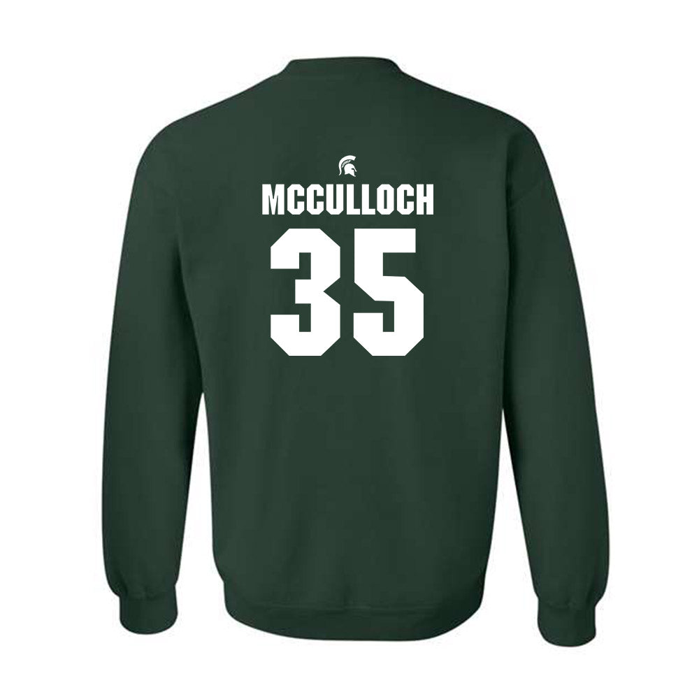 Michigan State - NCAA Men's Basketball : Jesse McCulloch - Generic Shersey Crewneck Sweatshirt-1