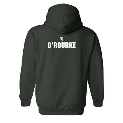 Michigan State - NCAA Men's Cross Country : Kyle O'Rourke - Generic Shersey Hooded Sweatshirt-1