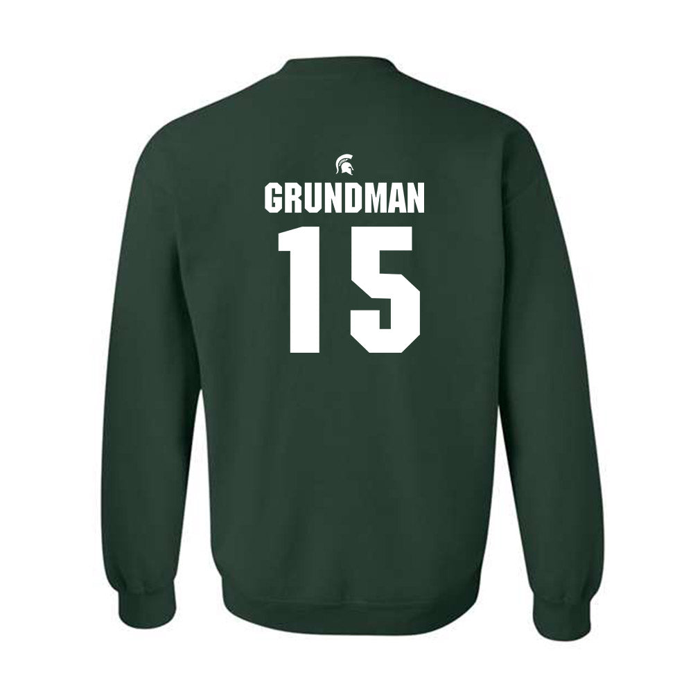Michigan State - NCAA Baseball : Gannon Grundman - Generic Shersey Crewneck Sweatshirt-1