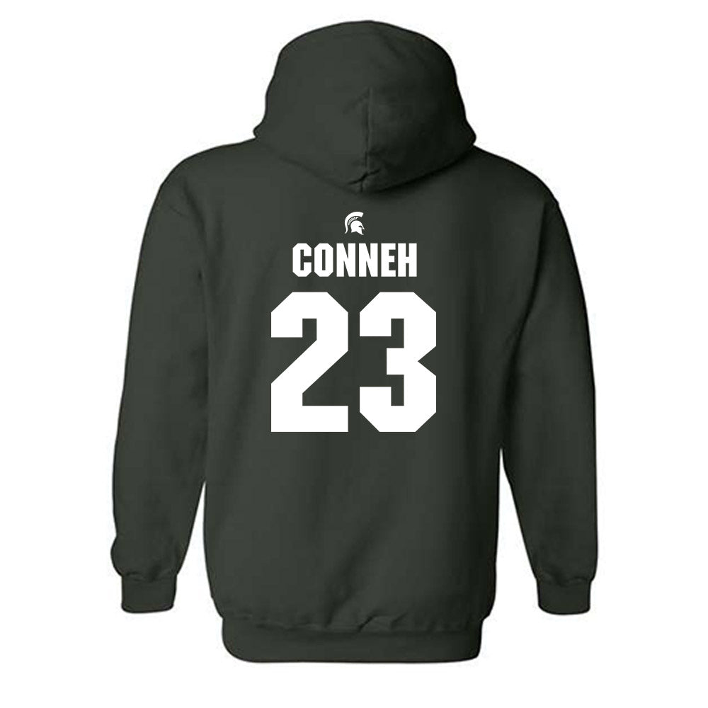 Michigan State - NCAA Men's Soccer : Leo Conneh - Generic Shersey Hooded Sweatshirt-1