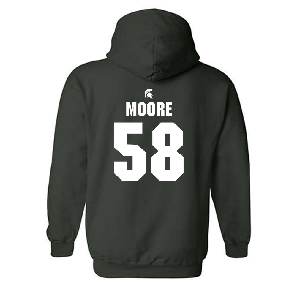 Michigan State - NCAA Football : Conner Moore - Generic Shersey Hooded Sweatshirt-1