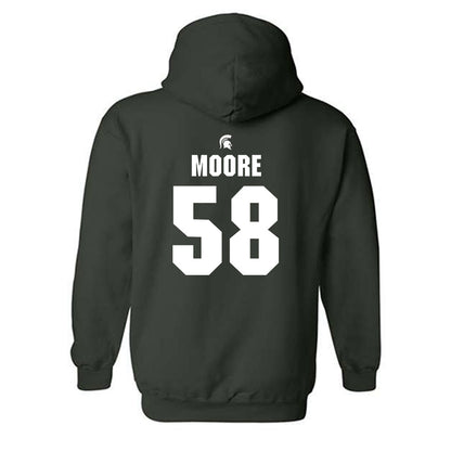 Michigan State - NCAA Football : Conner Moore - Generic Shersey Hooded Sweatshirt-1