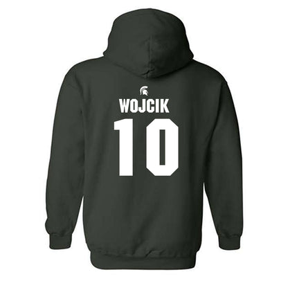 Michigan State - NCAA Men's Basketball : Denham Wojcik - Generic Shersey Hooded Sweatshirt-1