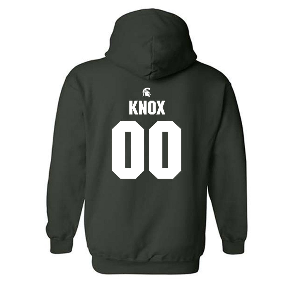 Michigan State - NCAA Men's Soccer : JEB Knox - Generic Shersey Hooded Sweatshirt-1