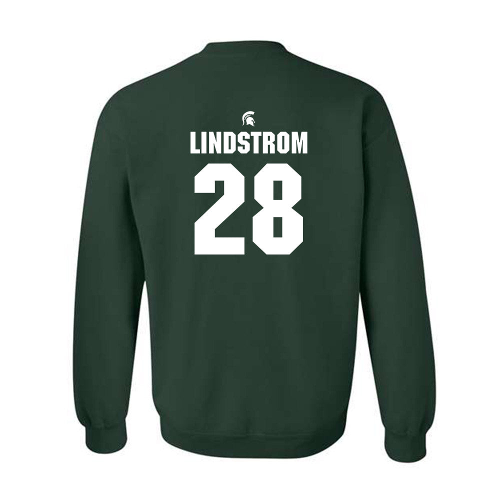 Michigan State - NCAA Men's Ice Hockey : Cayden Lindstrom - Generic Shersey Crewneck Sweatshirt-1