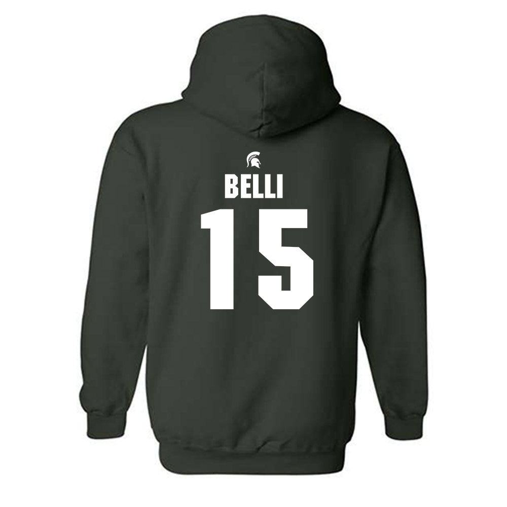 Michigan State - NCAA Women's Soccer : Julia Belli - Generic Shersey Hooded Sweatshirt-1