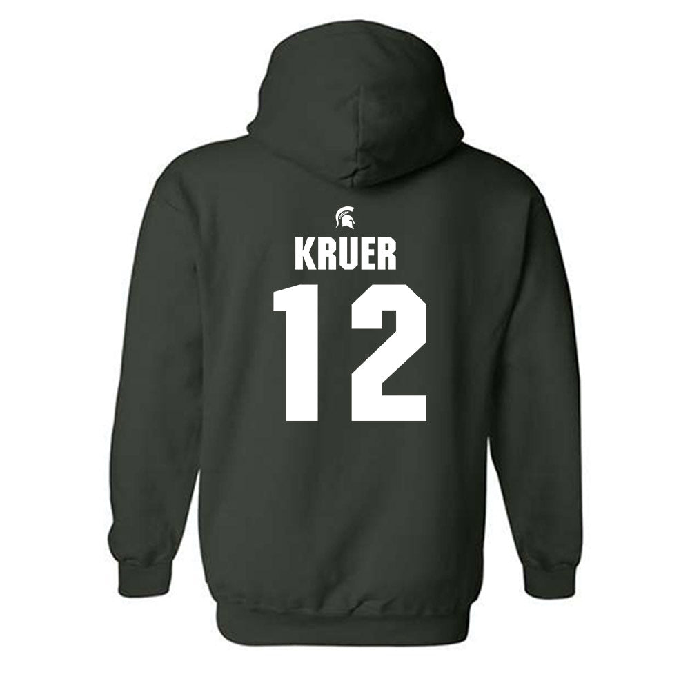 Michigan State - NCAA Women's Soccer : Mackenzie Kruer - Generic Shersey Hooded Sweatshirt-1