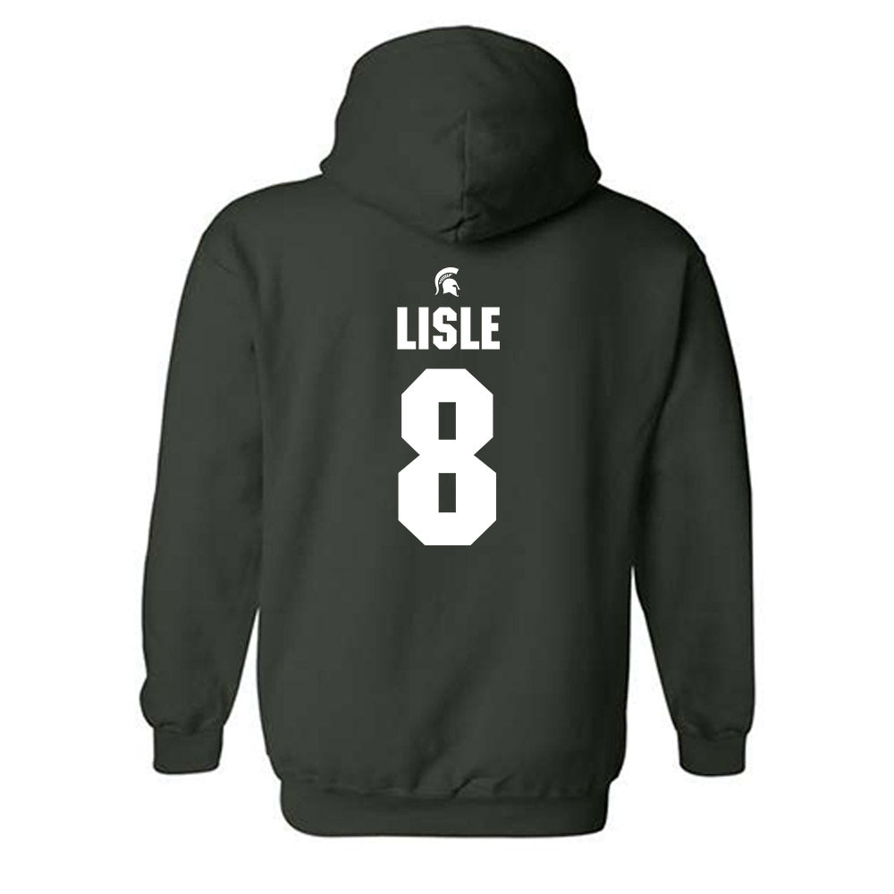 Michigan State - NCAA Football : Trey Lisle - Generic Shersey Hooded Sweatshirt-1