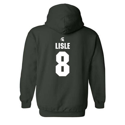 Michigan State - NCAA Football : Trey Lisle - Generic Shersey Hooded Sweatshirt-1