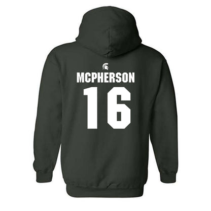 Michigan State - NCAA Women's Soccer : Kaleigh Mcpherson - Generic Shersey Hooded Sweatshirt-1