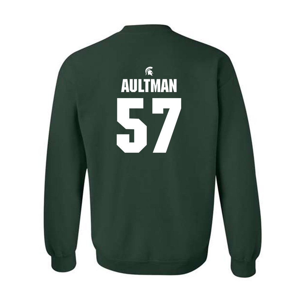 Michigan State - NCAA Football : Hudson Aultman - Generic Shersey Crewneck Sweatshirt-1