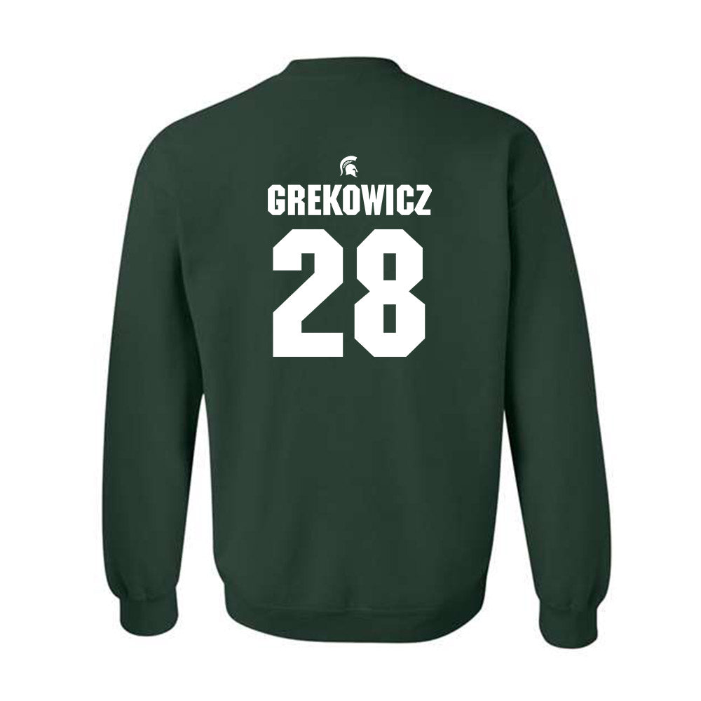 Michigan State - NCAA Men's Soccer : Jake Grekowicz - Generic Shersey Crewneck Sweatshirt-1