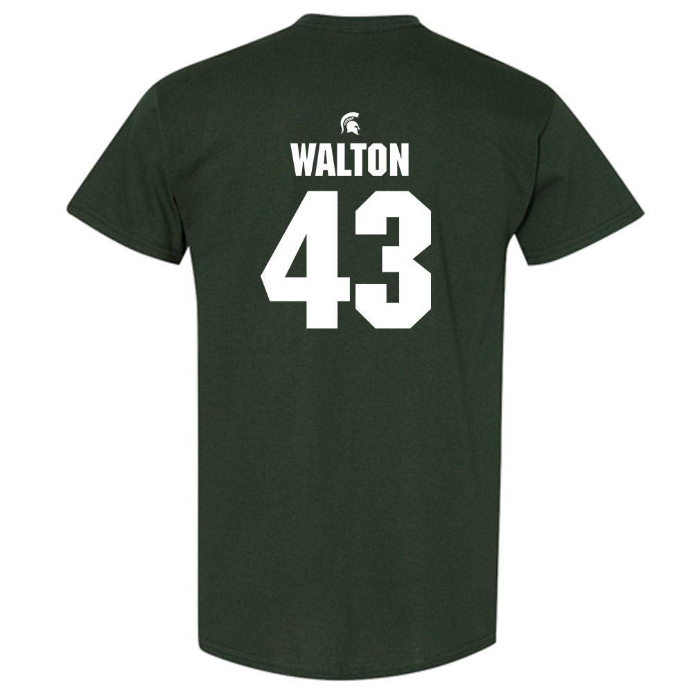 Michigan State - NCAA Men's Basketball : Colin Walton - Generic Shersey T-Shirt-1