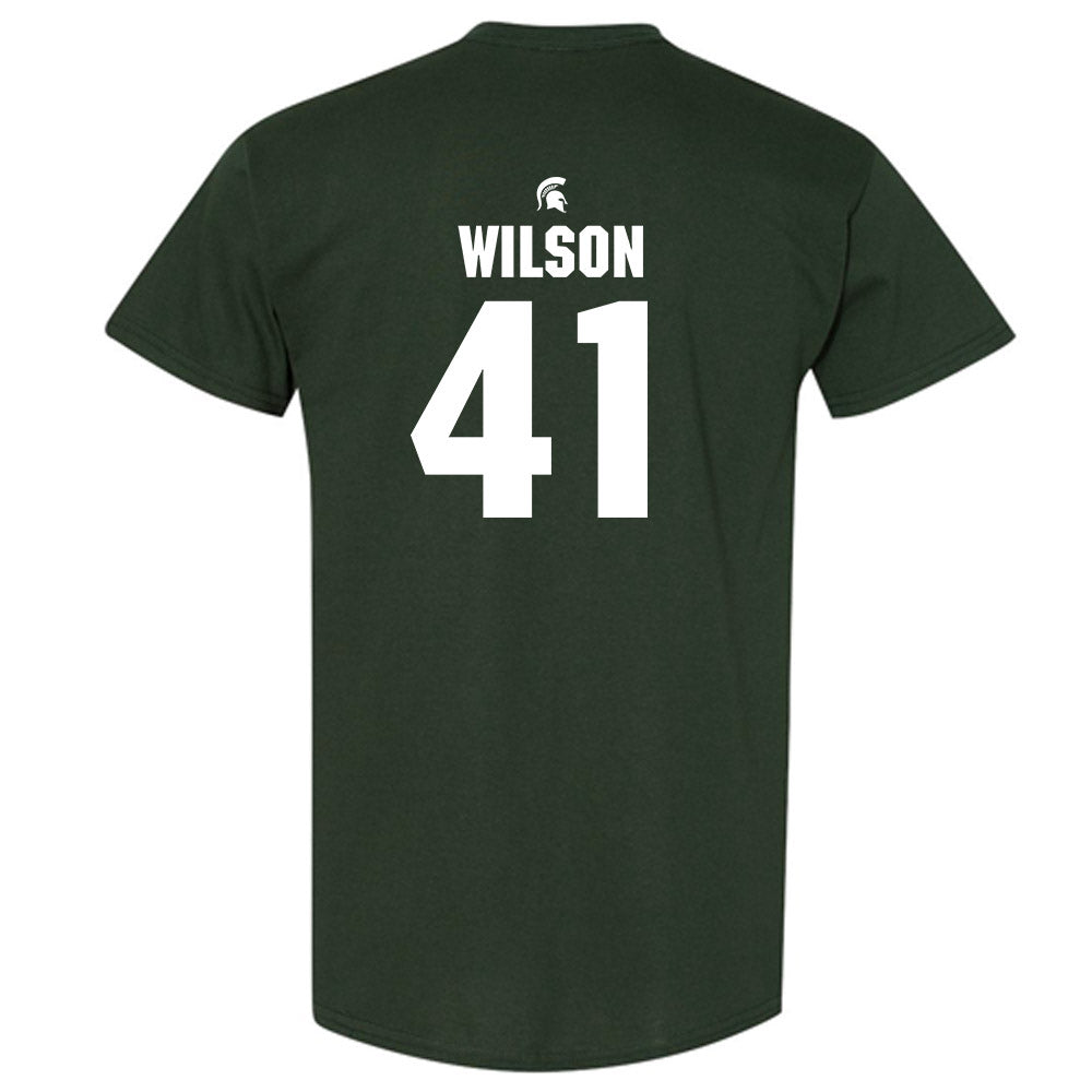 Michigan State - NCAA Football : Jaxson Wilson - Generic Shersey T-Shirt-1