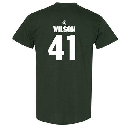 Michigan State - NCAA Football : Jaxson Wilson - Generic Shersey T-Shirt-1