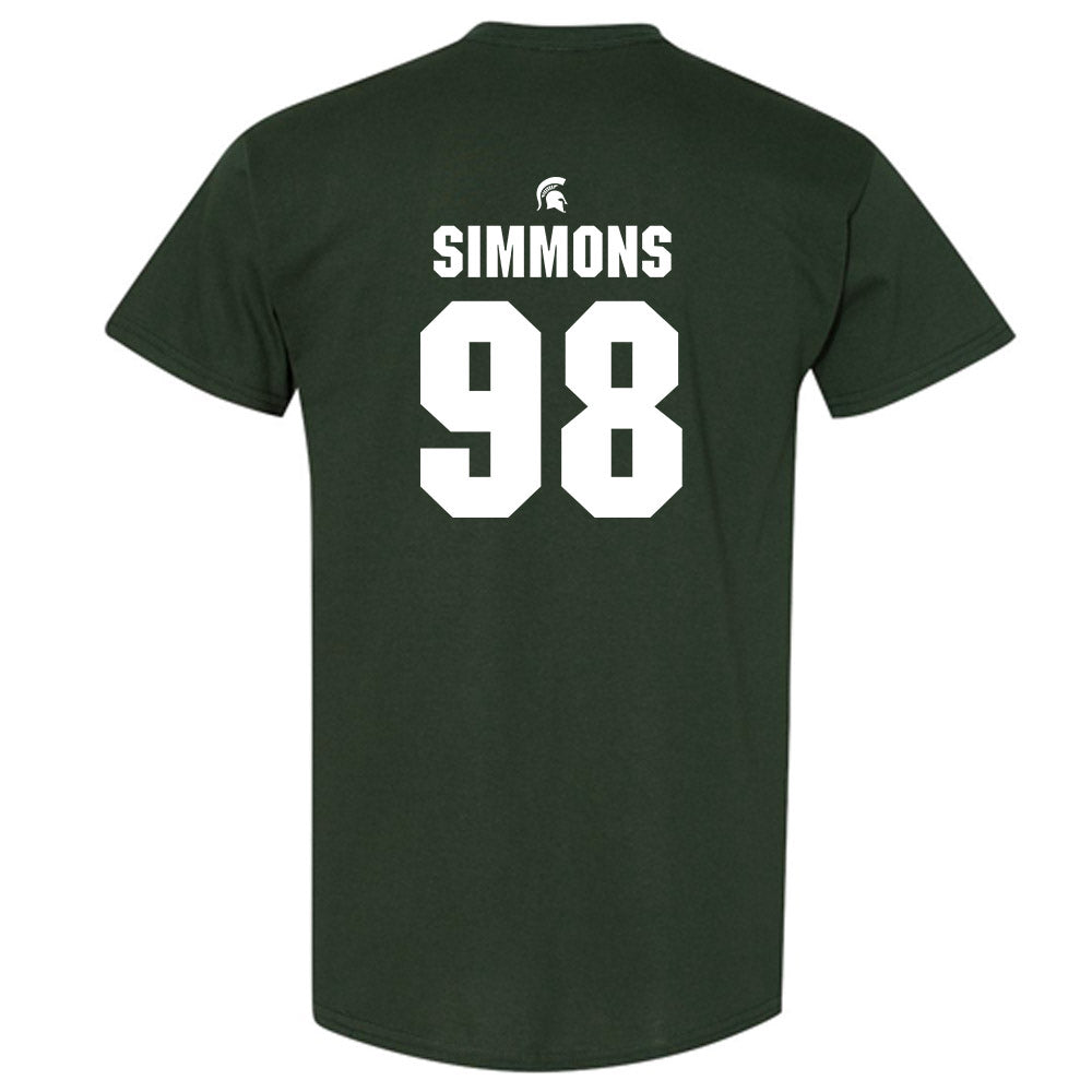 Michigan State - NCAA Football : Derrick Simmons - Generic Shersey T-Shirt-1