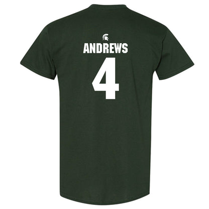Michigan State - NCAA Women's Volleyball : Madi Andrews - Generic Shersey T-Shirt-1