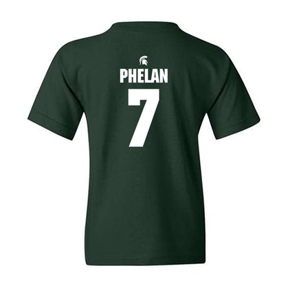 Michigan State - NCAA Men's Soccer : Aidan Phelan - Generic Shersey Youth T-Shirt-1