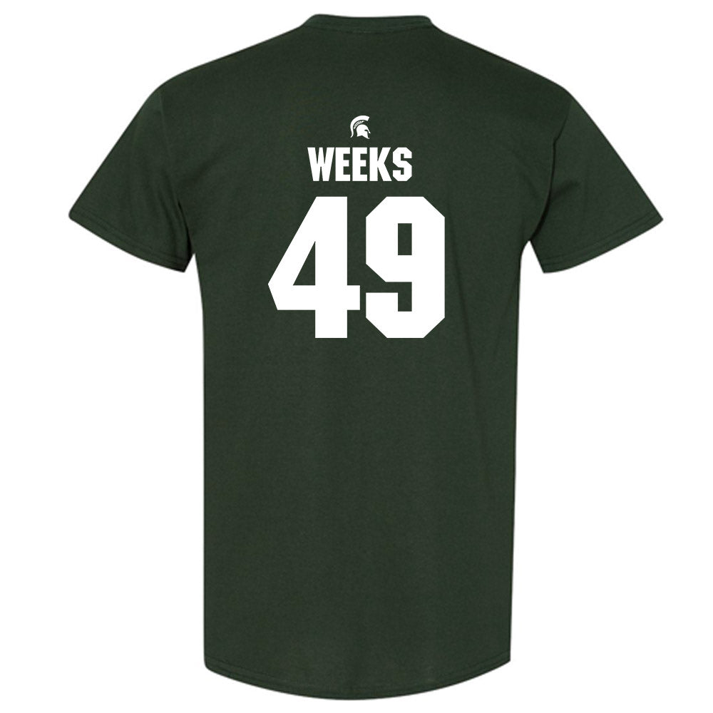 Michigan State - NCAA Football : Alex Weeks - Generic Shersey T-Shirt-1