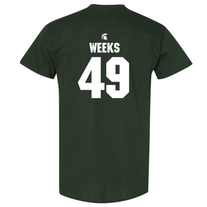 Michigan State - NCAA Football : Alex Weeks - Generic Shersey T-Shirt-1