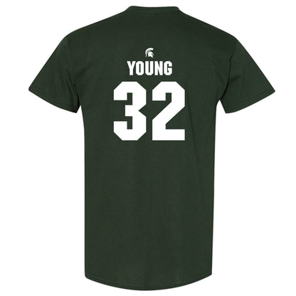 Michigan State - NCAA Football : Evan Young - Generic Shersey T-Shirt-1