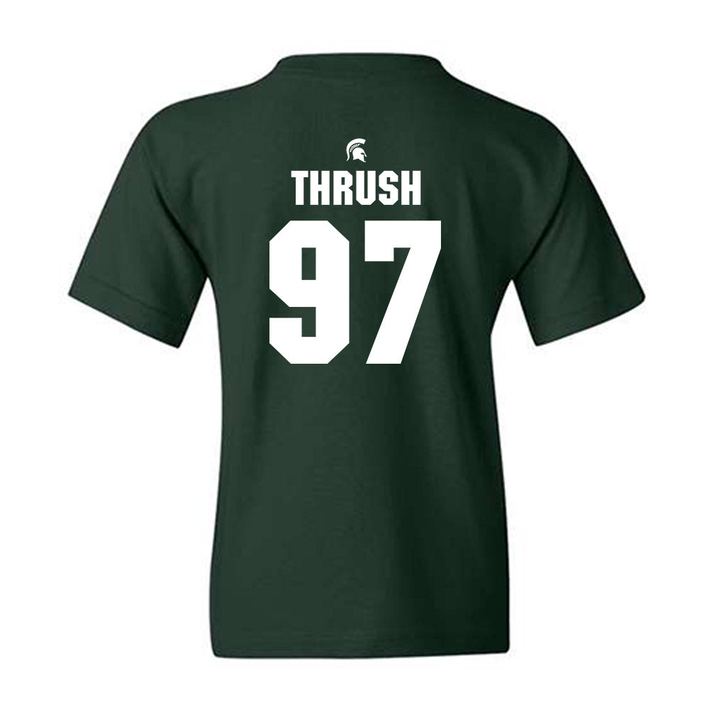 Michigan State - NCAA Football : Cal Thrush - Generic Shersey Youth T-Shirt-1