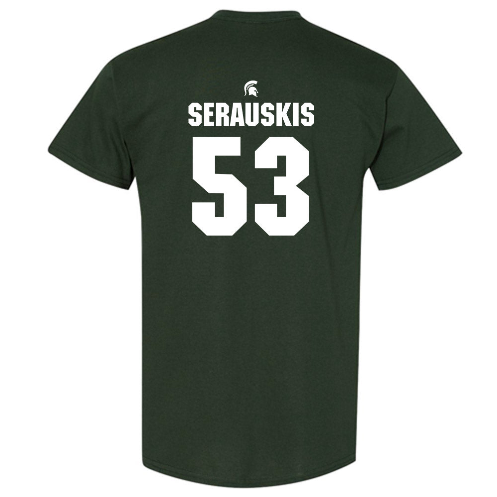 Michigan State - NCAA Football : Trey Serauskis - Generic Shersey T-Shirt-1