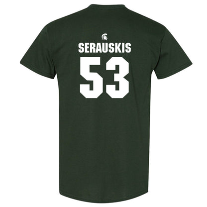 Michigan State - NCAA Football : Trey Serauskis - Generic Shersey T-Shirt-1
