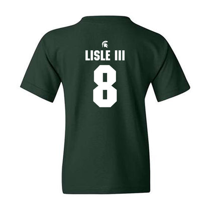 Michigan State - NCAA Football : Trey Lisle III - Generic Shersey Youth T-Shirt-1