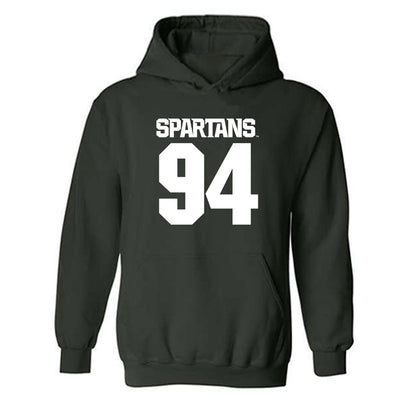 Michigan State - NCAA Football : Aidan Boehle - Generic Shersey Hooded Sweatshirt-0