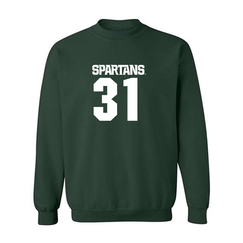 Michigan State - NCAA Football : Jayden Savoury - Generic Shersey Crewneck Sweatshirt-0