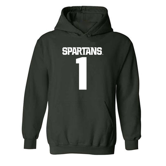 Michigan State - NCAA Men's Ice Hockey : Quentin Sigurdson - Generic Shersey Hooded Sweatshirt-0
