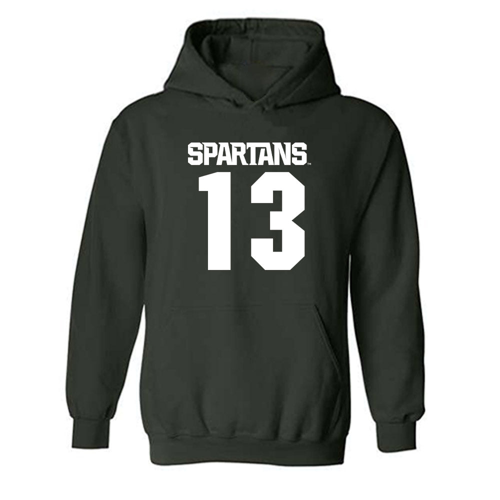 Michigan State - NCAA Football : Chrishon McCray - Generic Shersey Hooded Sweatshirt-0