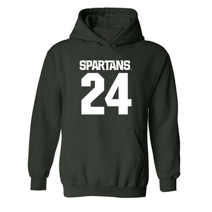 Michigan State - NCAA Men's Ice Hockey : Nathan Mackie - Generic Shersey Hooded Sweatshirt