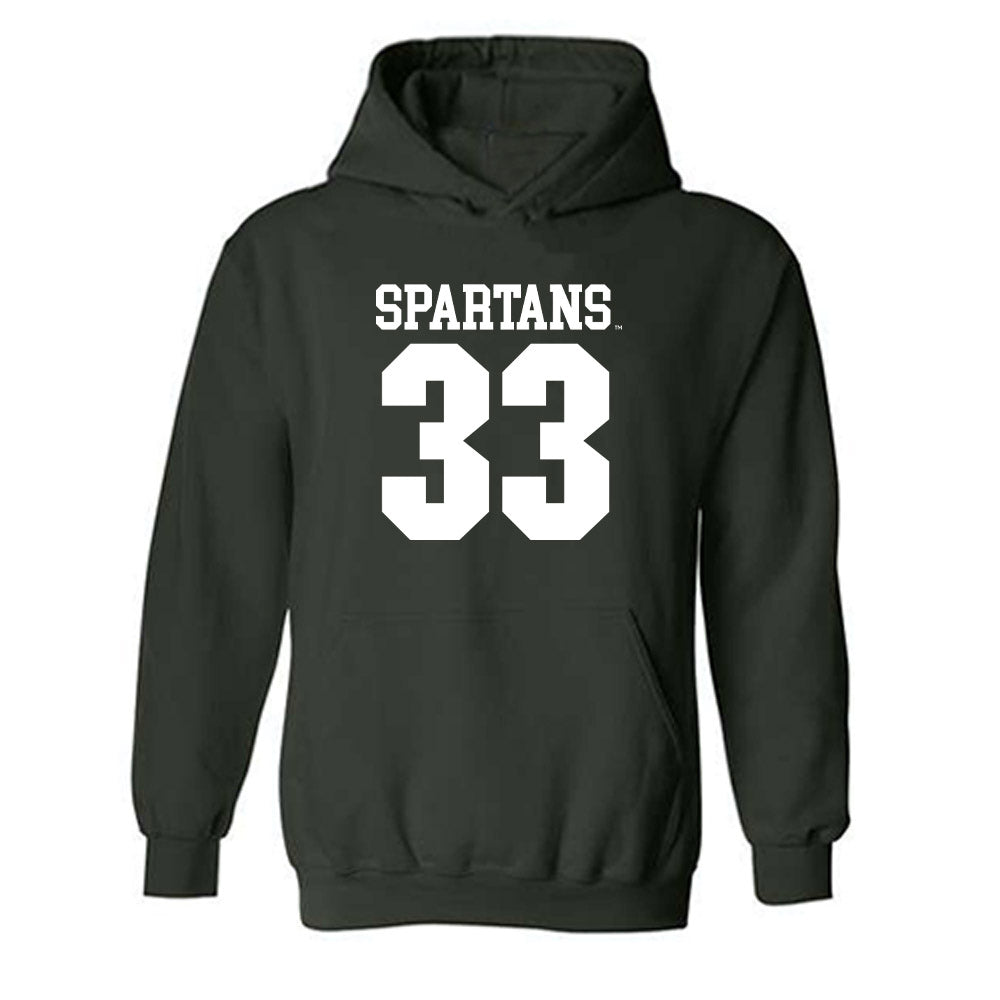 Michigan State - NCAA Women's Basketball : Juliann Woodard - Generic Shersey Hooded Sweatshirt
