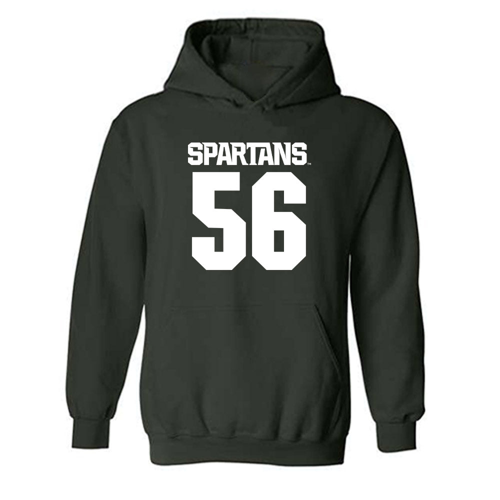 Michigan State - NCAA Football : Chris Piwowarczyk - Generic Shersey Hooded Sweatshirt-0