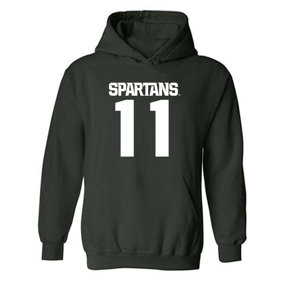 Michigan State - NCAA Football : Alessio Milivojevic - Generic Shersey Hooded Sweatshirt-0