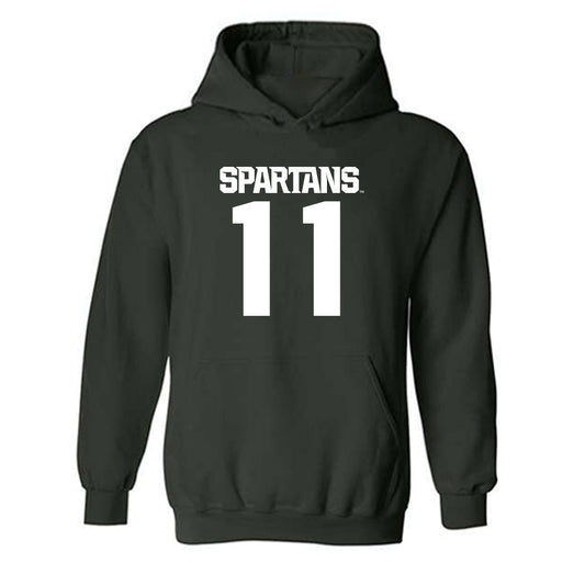 Michigan State - NCAA Football : Alessio Milivojevic - Generic Shersey Hooded Sweatshirt-0