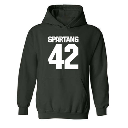 Michigan State - NCAA Baseball : Andrew Siler - Generic Shersey Hooded Sweatshirt-0