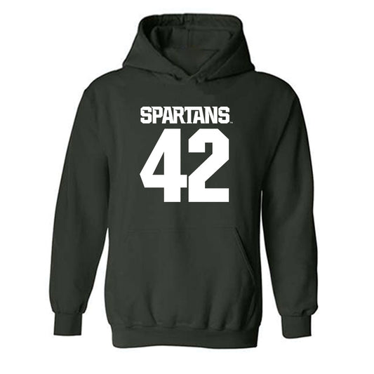 Michigan State - NCAA Baseball : Andrew Siler - Generic Shersey Hooded Sweatshirt-0