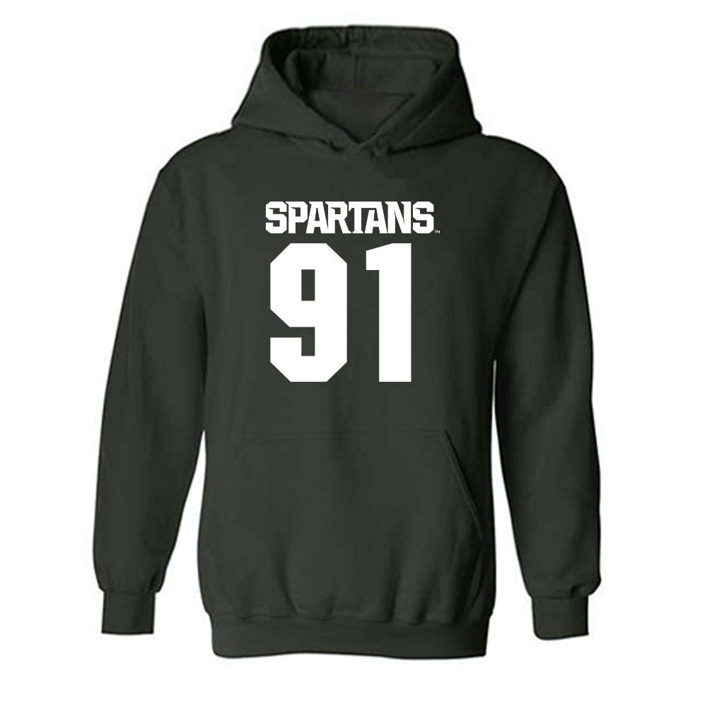 Michigan State - NCAA Football : Jackson Pahl - Generic Shersey Hooded Sweatshirt-0