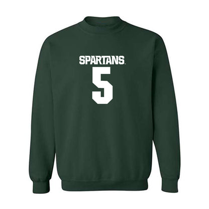 Michigan State - NCAA Men's Soccer : Brandon Munson - Generic Shersey Crewneck Sweatshirt-0